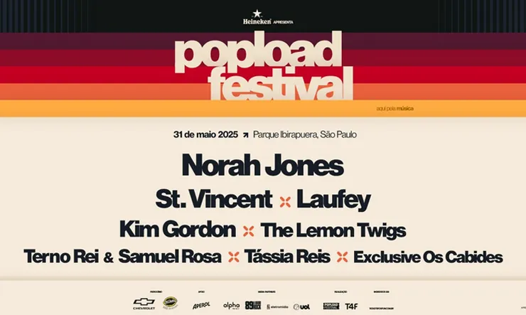Flyer - Popload Festival 2025 - Parque Ibirapuera - SP